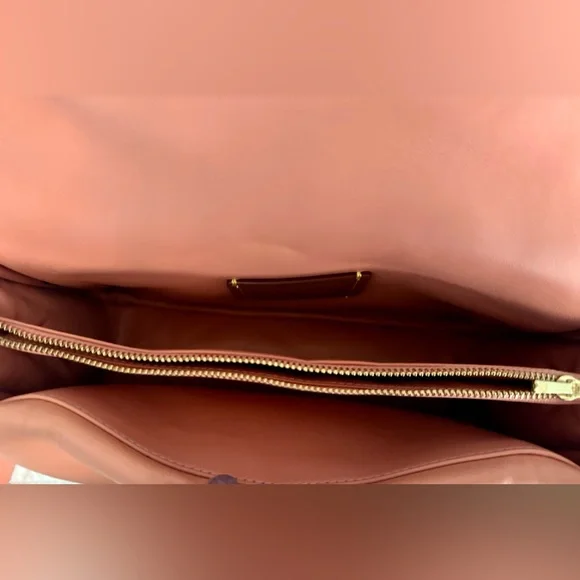 DESIGNED BY COACH!!! NWT, NAPPA LEATHER LIGHT CORAL PILLOW TABBY